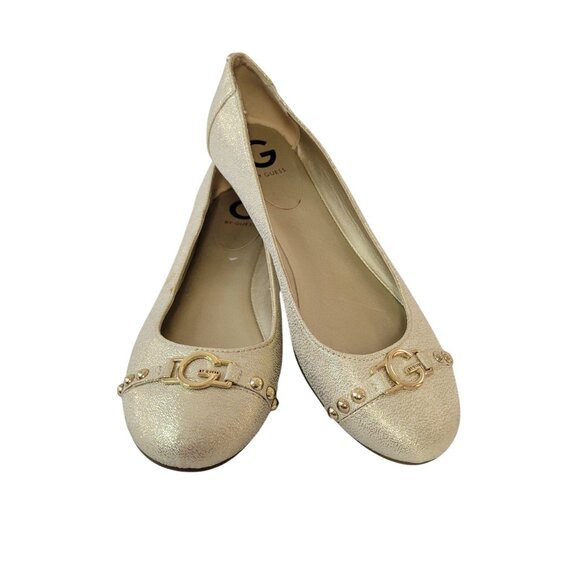 G By Guess Womens Gold Tone Slip-On Ballet Flats Size 9 - Picture 1 of 9